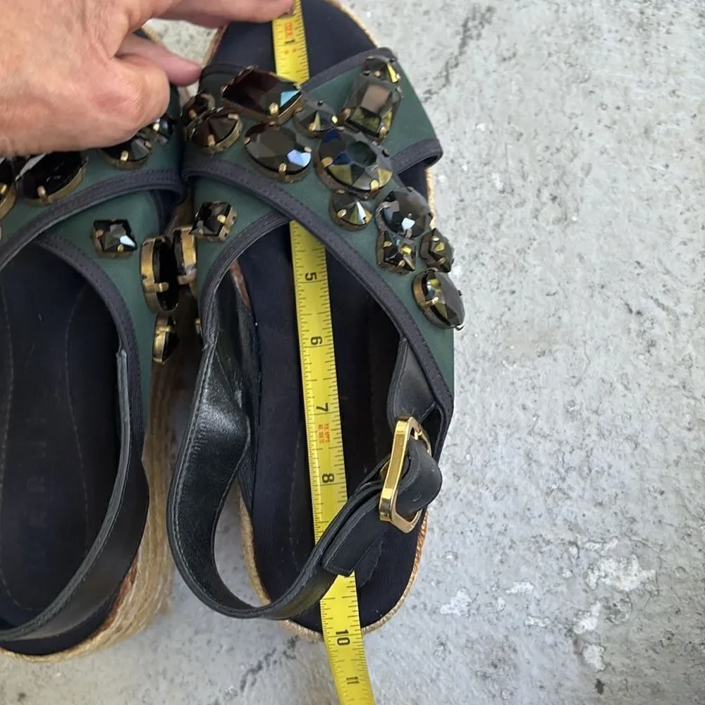 Marni Bejeweled Platform Sandals